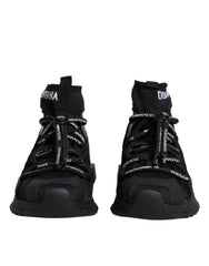 Dolce & Gabbana Black Sorrento Socks Logo Sneakers Shoes - EU36.5/US6 - Sneakers