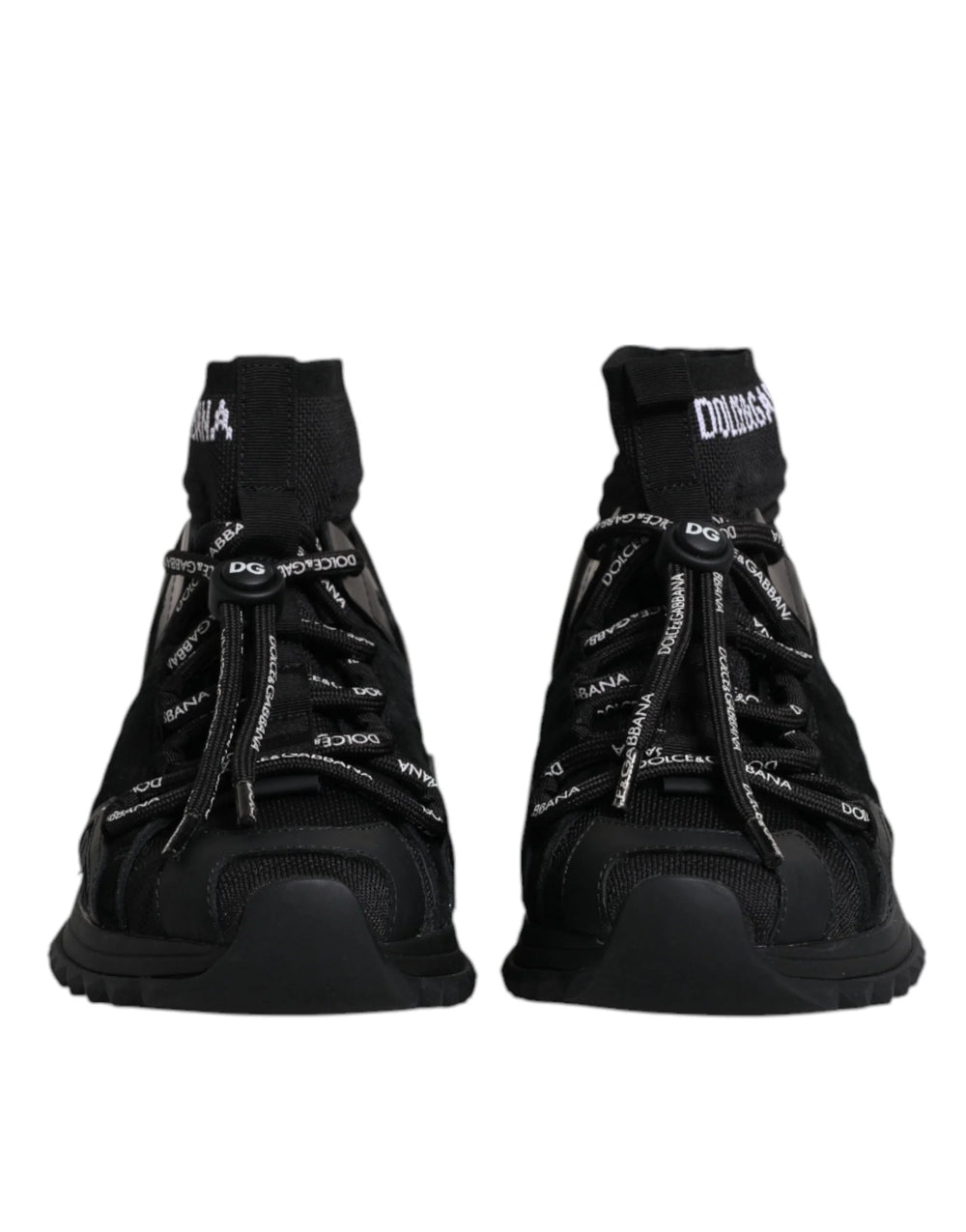 Dolce & Gabbana Black Sorrento Socks Logo Sneakers Shoes - EU36/US6 - Sneakers