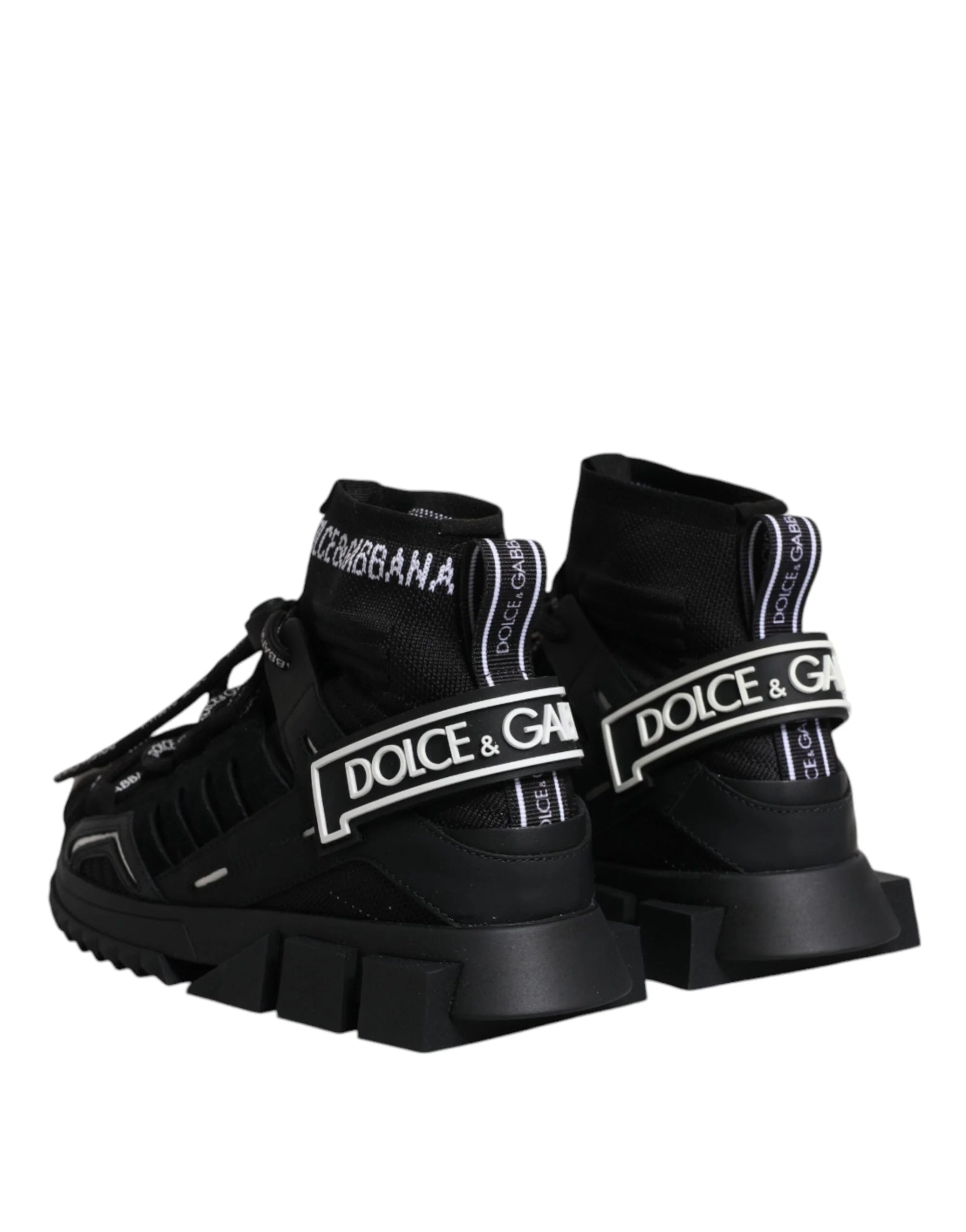 Dolce & Gabbana Black Sorrento Socks Logo Sneakers Shoes - EU36/US6 - Sneakers