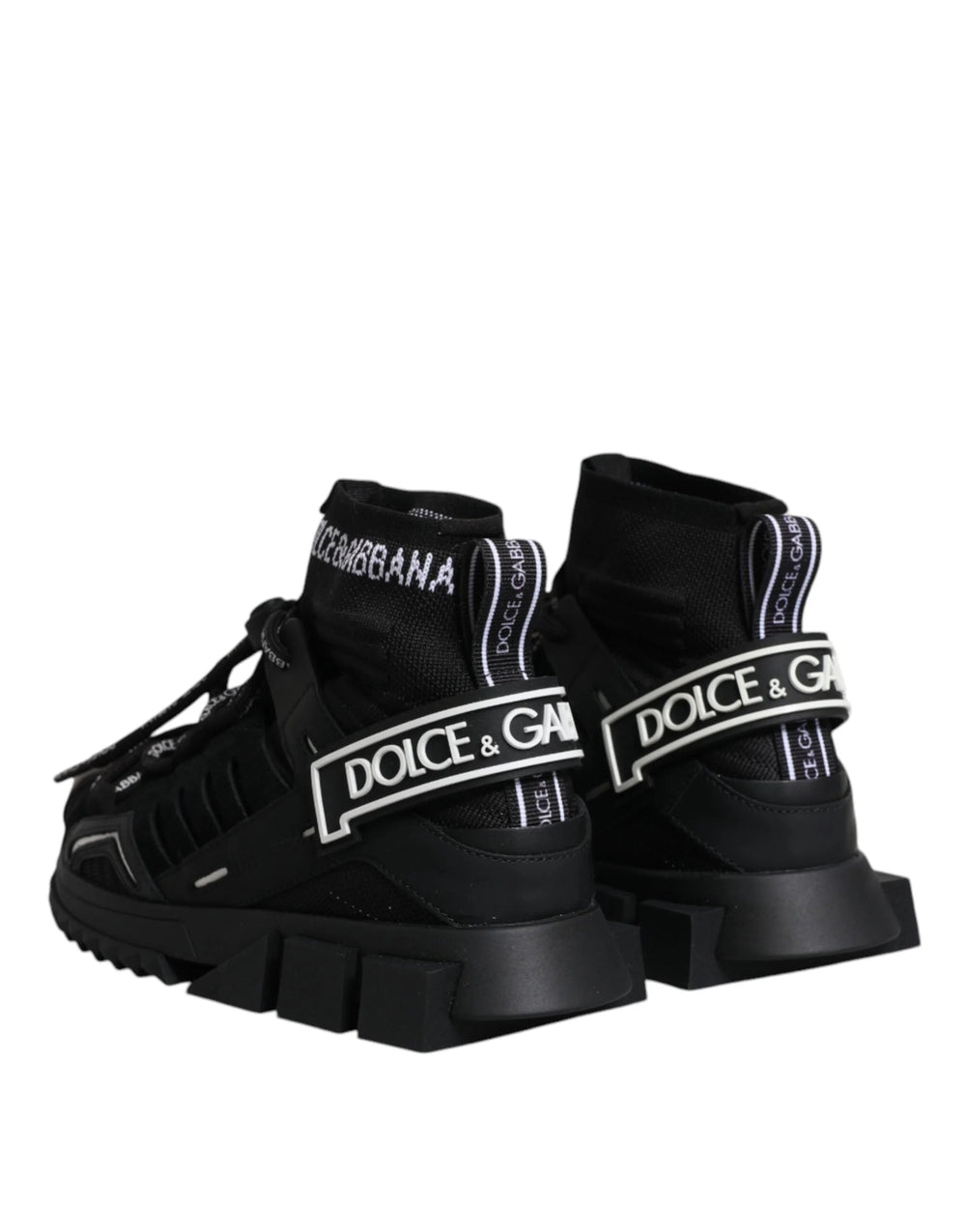 Dolce & Gabbana Black Sorrento Socks Logo Sneakers Shoes - EU36/US6 - Sneakers