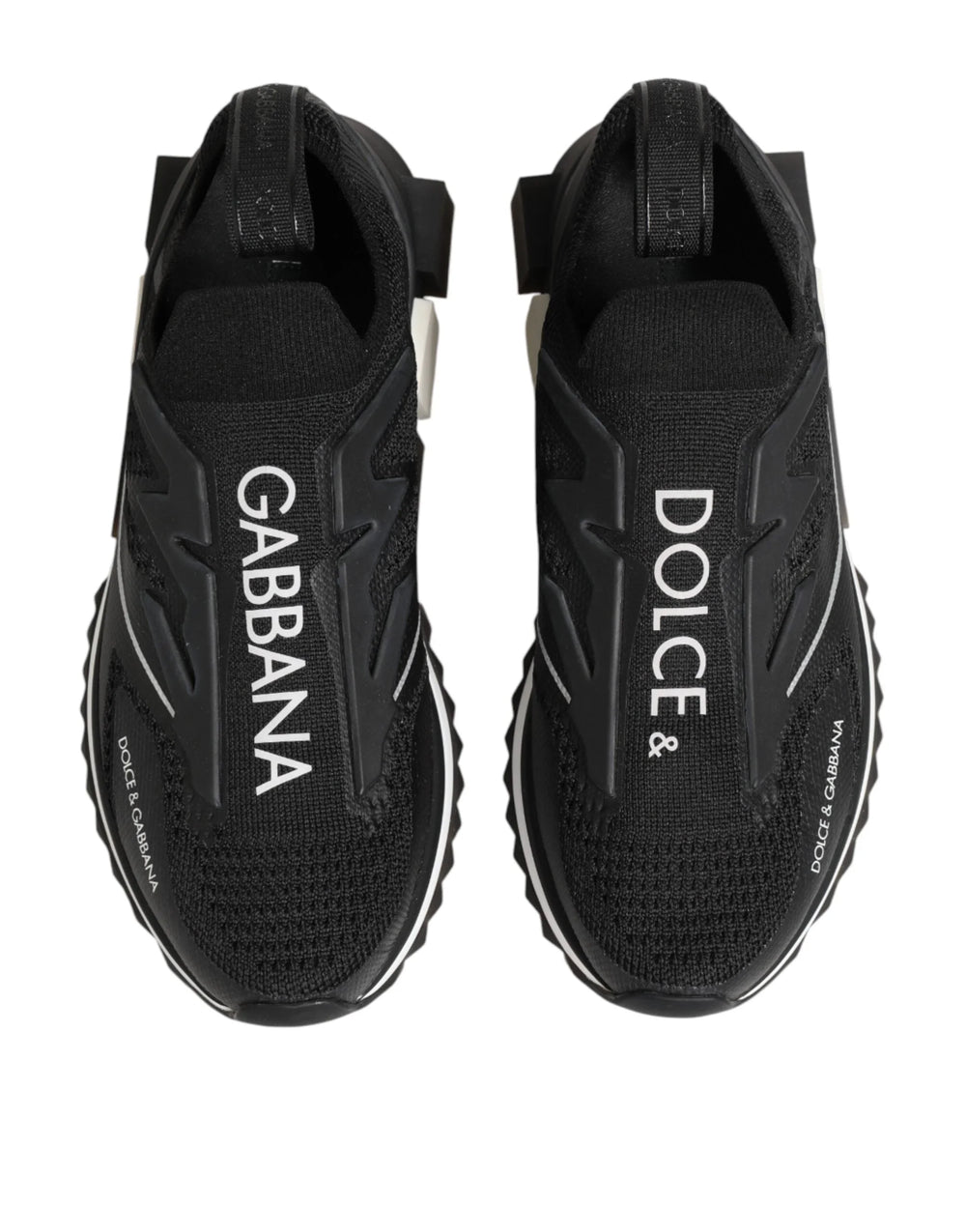 Dolce & Gabbana Black SORRENTO Sport Stretch Sneakers Shoes - Sneakers