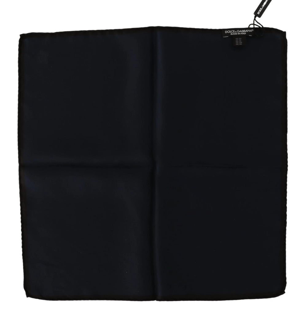 Dolce & Gabbana Black Square Handkerchief 100% Silk Scarf - Handkerchiefs