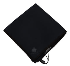 Dolce & Gabbana Black Square Handkerchief 100% Silk Scarf - Handkerchiefs