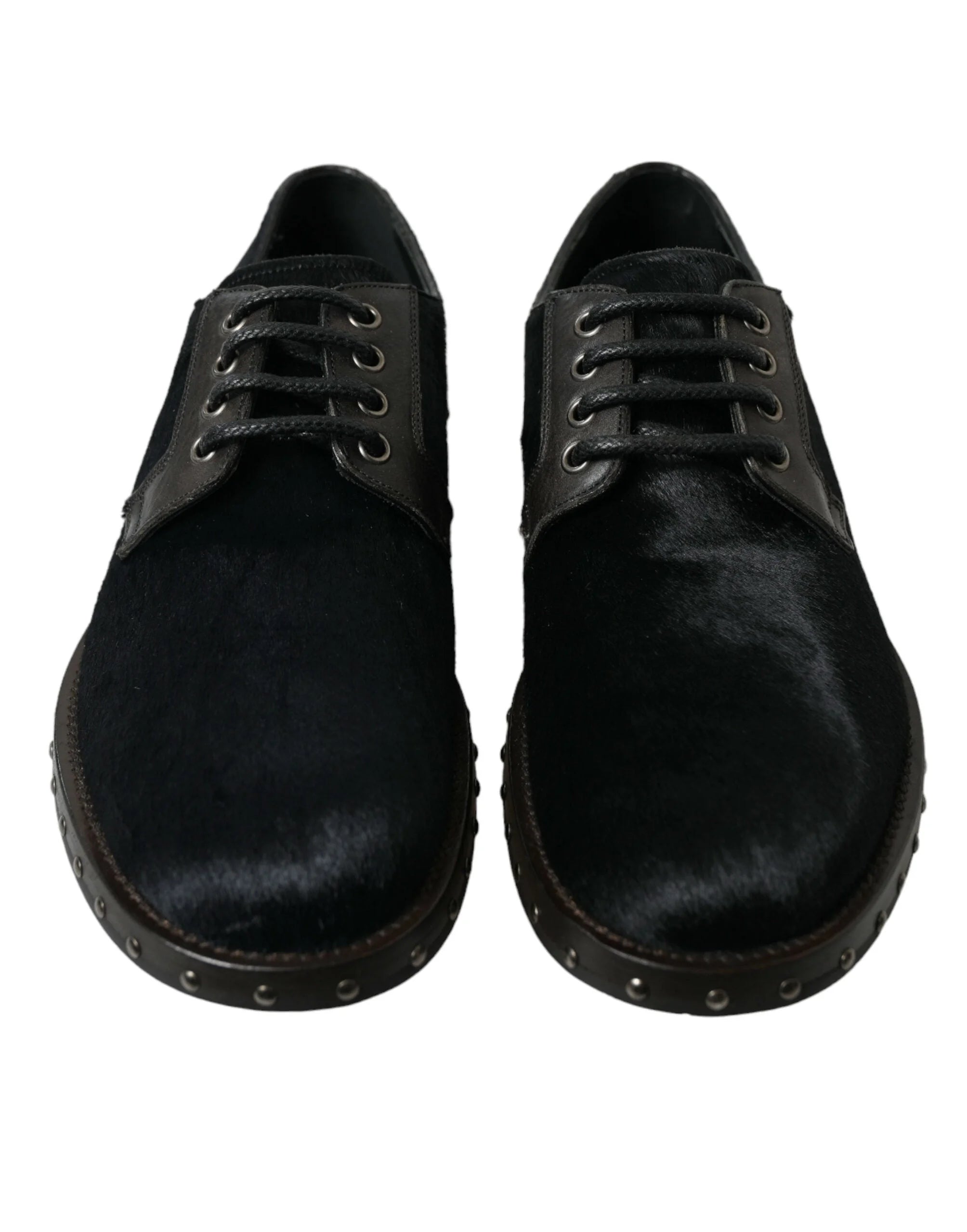 Dolce & Gabbana Black Stable Fur Derby SAN PIETRO Dress Shoes - Shoes