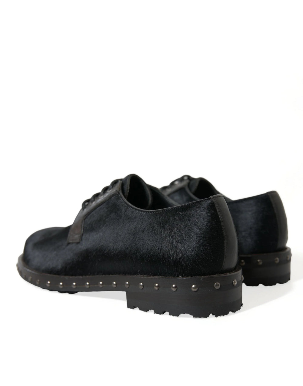 Dolce & Gabbana Black Stable Fur Derby SAN PIETRO Dress Shoes - Shoes