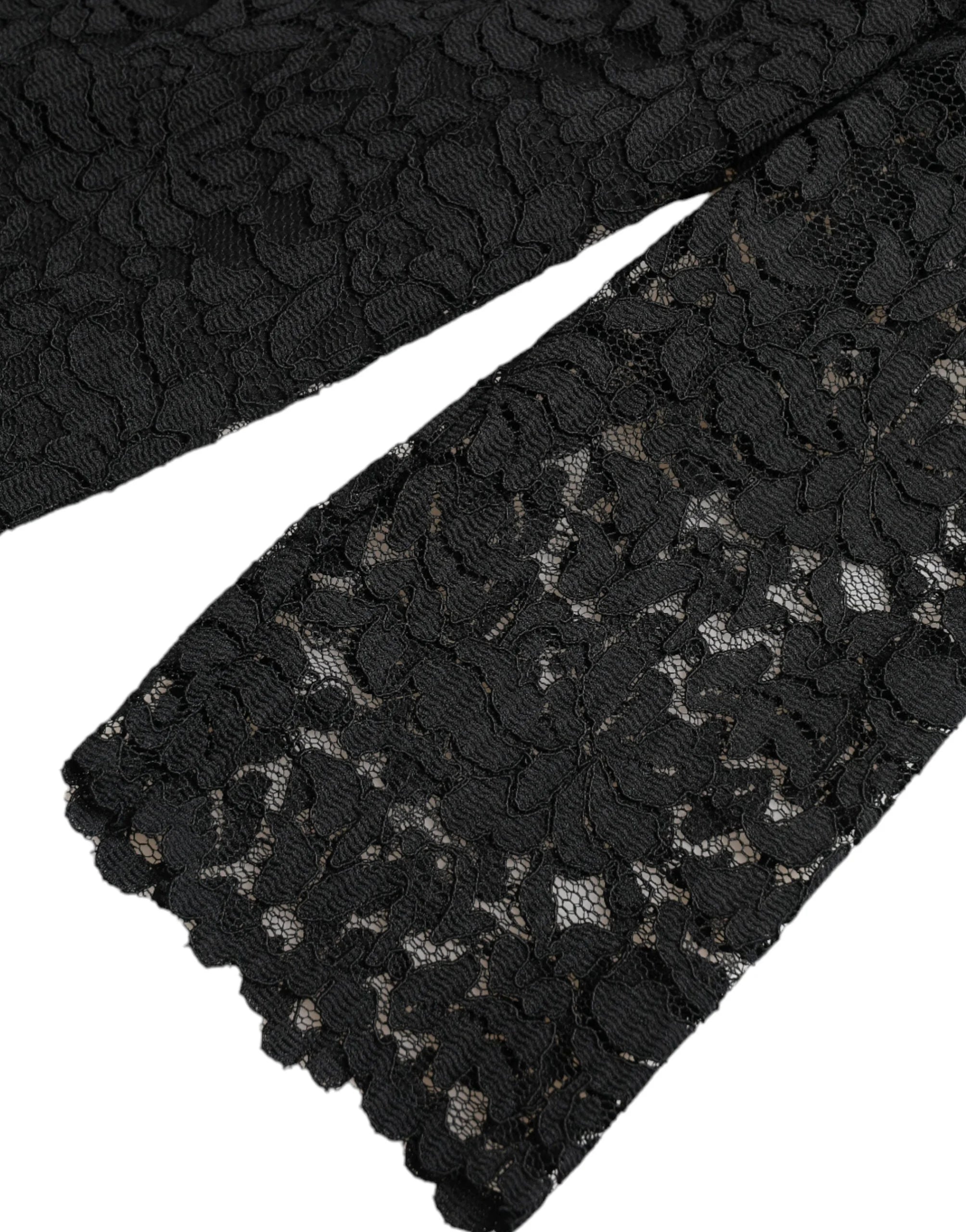 Dolce & Gabbana Black STAFF Blouse Floral Lace Nylon Top - IT42|M - Blouses