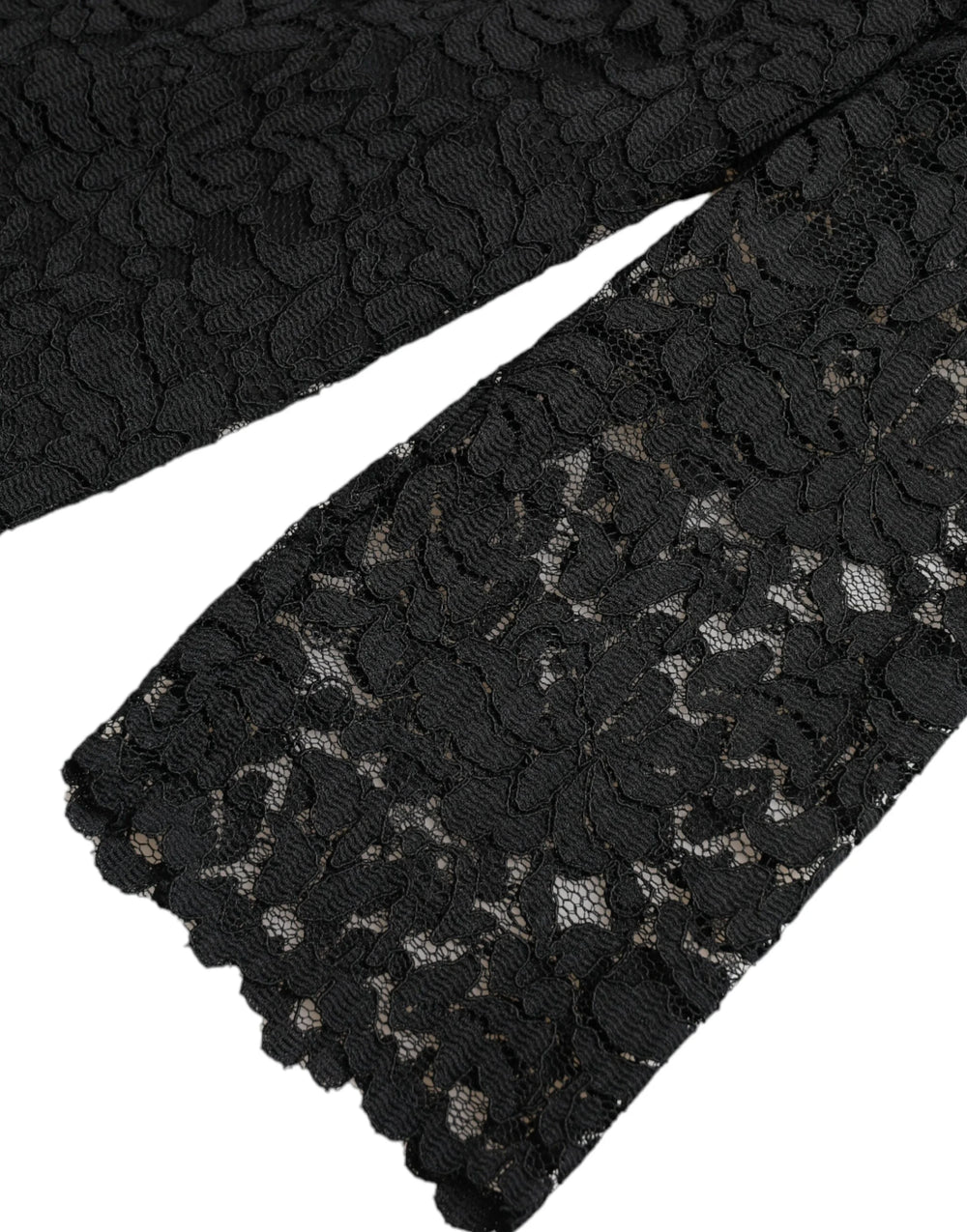 Dolce & Gabbana Black STAFF Blouse Floral Lace Nylon Top - IT42|M - Blouses