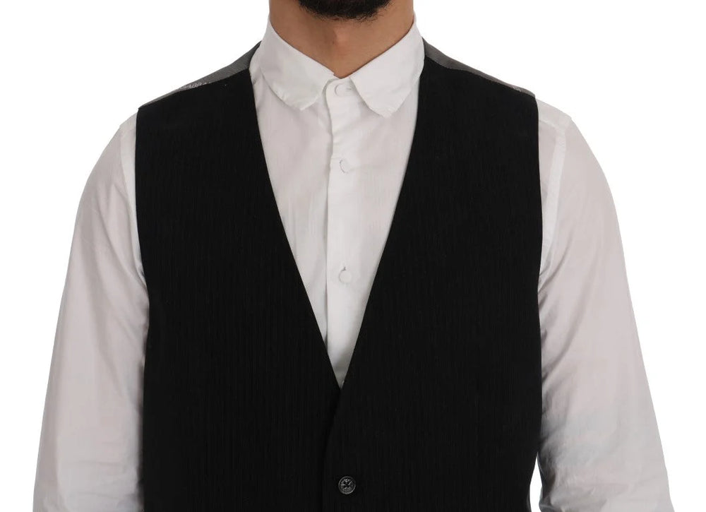 Dolce & Gabbana Black STAFF Cotton Rayon Vest - IT50 | L - Vests