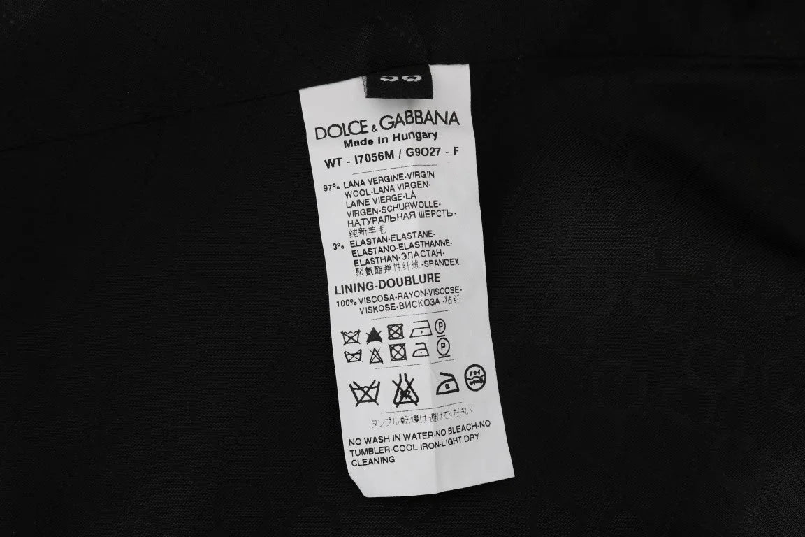 Dolce & Gabbana Black STAFF Wool Stretch Vest - IT50 | L - Vests