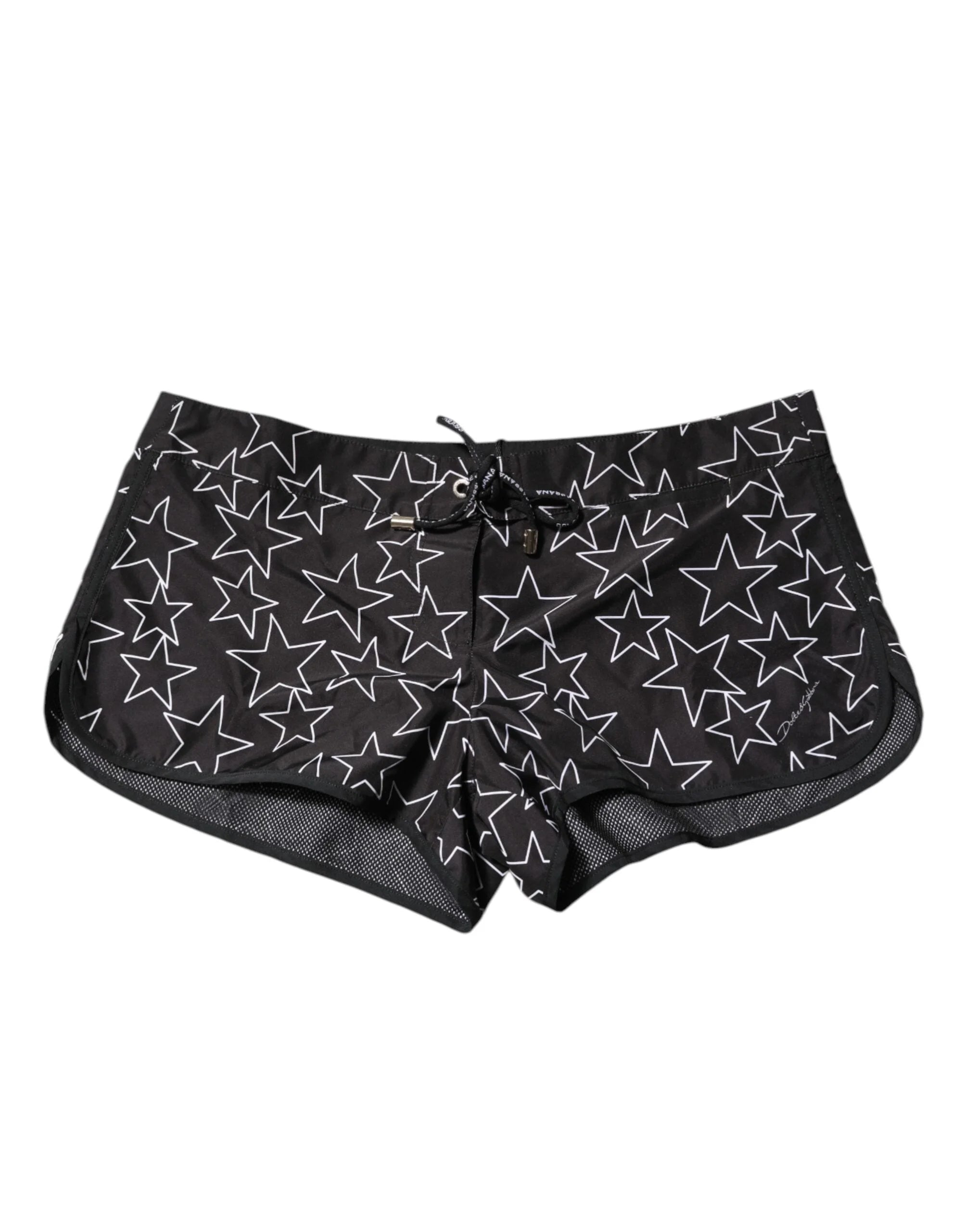 Dolce & Gabbana Black Star Print Beachwear Shorts Swimwear - IT2 | XXS