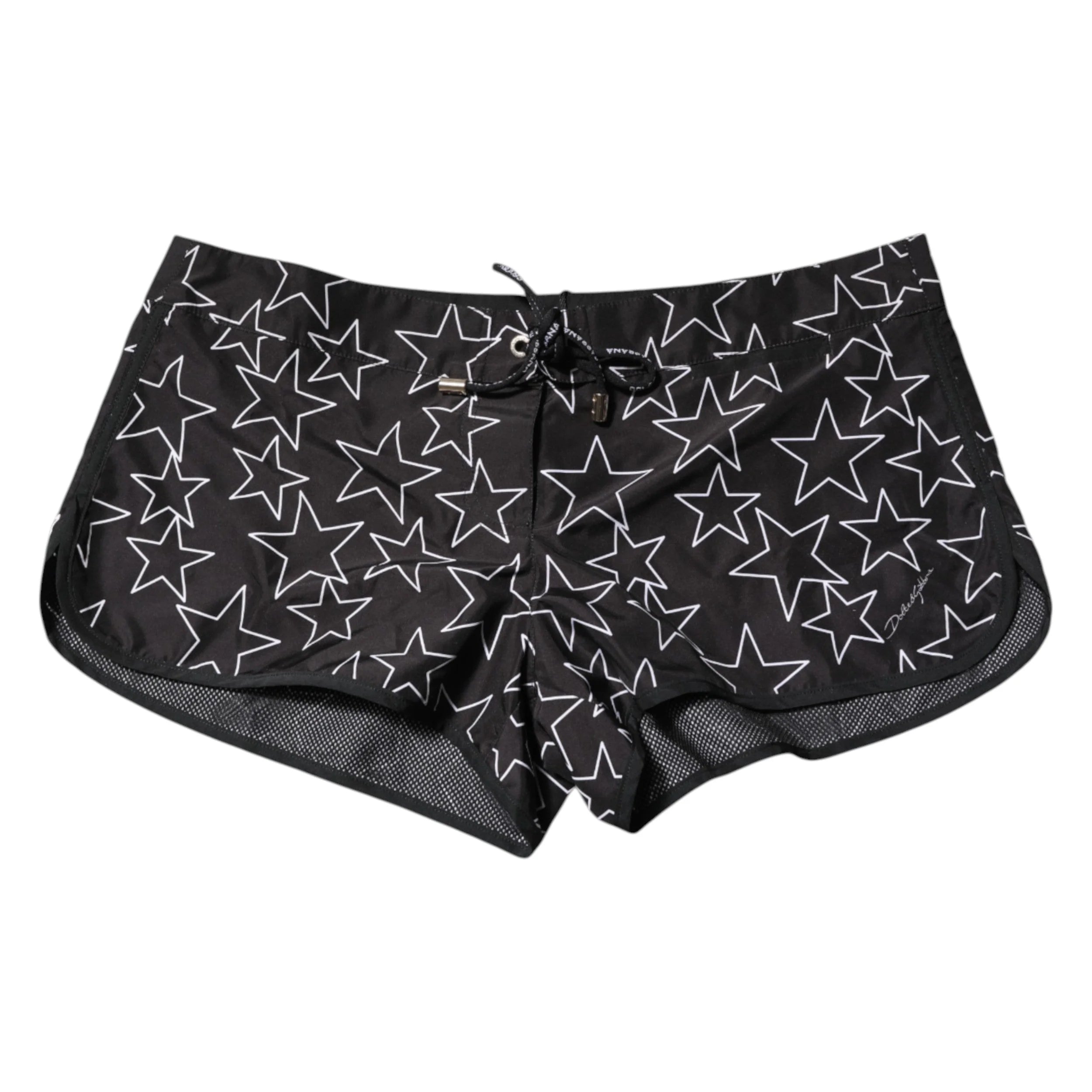 Dolce & Gabbana Black Star Print Beachwear Shorts Swimwear - IT2 | XXS