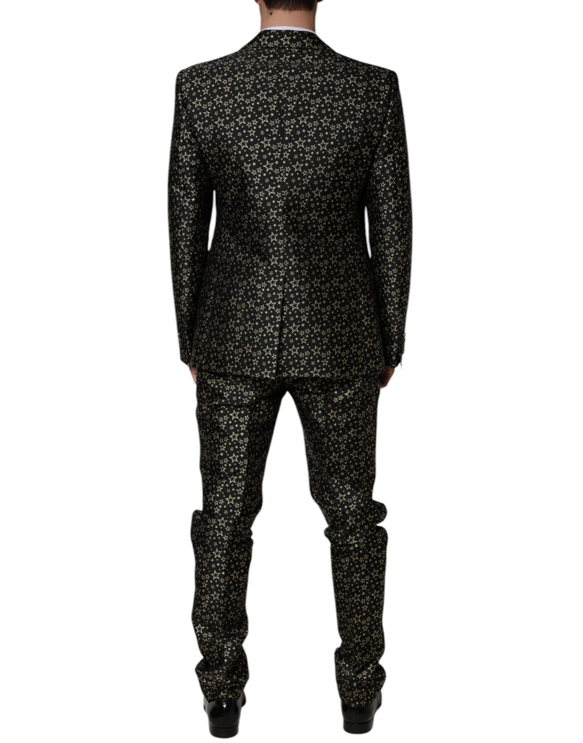 Dolce & Gabbana Black Stars Jacquard SICILIA 2 Piece Suit - Suits