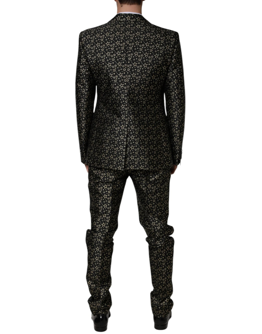 Dolce & Gabbana Black Stars Jacquard SICILIA 2 Piece Suit - Suits