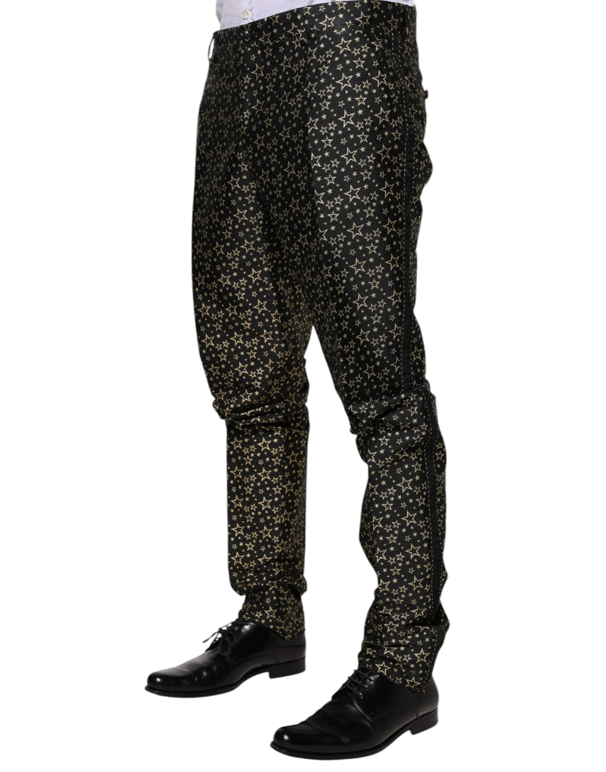 Dolce & Gabbana Black Stars Jacquard SICILIA 2 Piece Suit - Suits