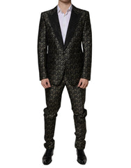 Dolce & Gabbana Black Stars Jacquard SICILIA 2 Piece Suit - Suits
