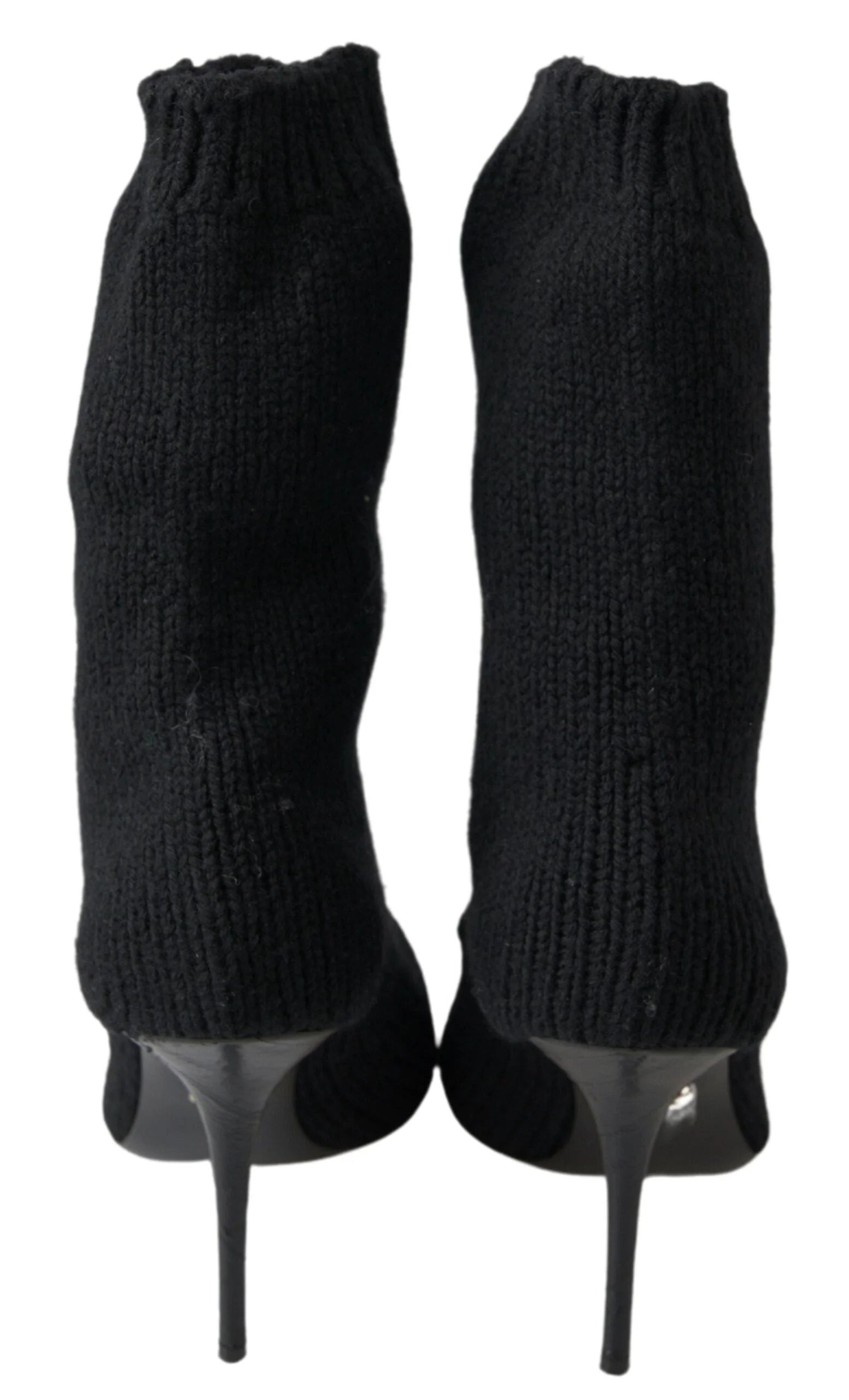 Dolce & Gabbana Black Stiletto Heel Mid Calf Women Boot Shoes - EU39/US8.5