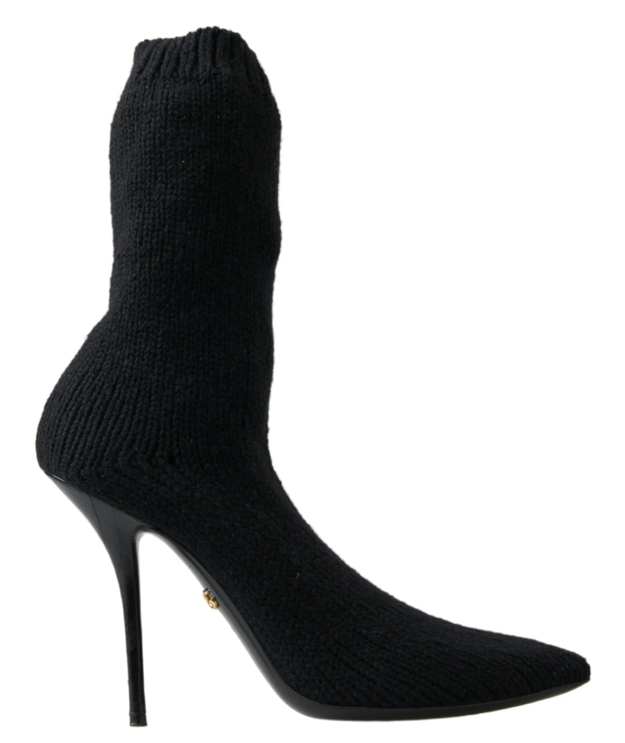 Dolce & Gabbana Black Stiletto Heel Mid Calf Women Boot Shoes - EU39/US8.5