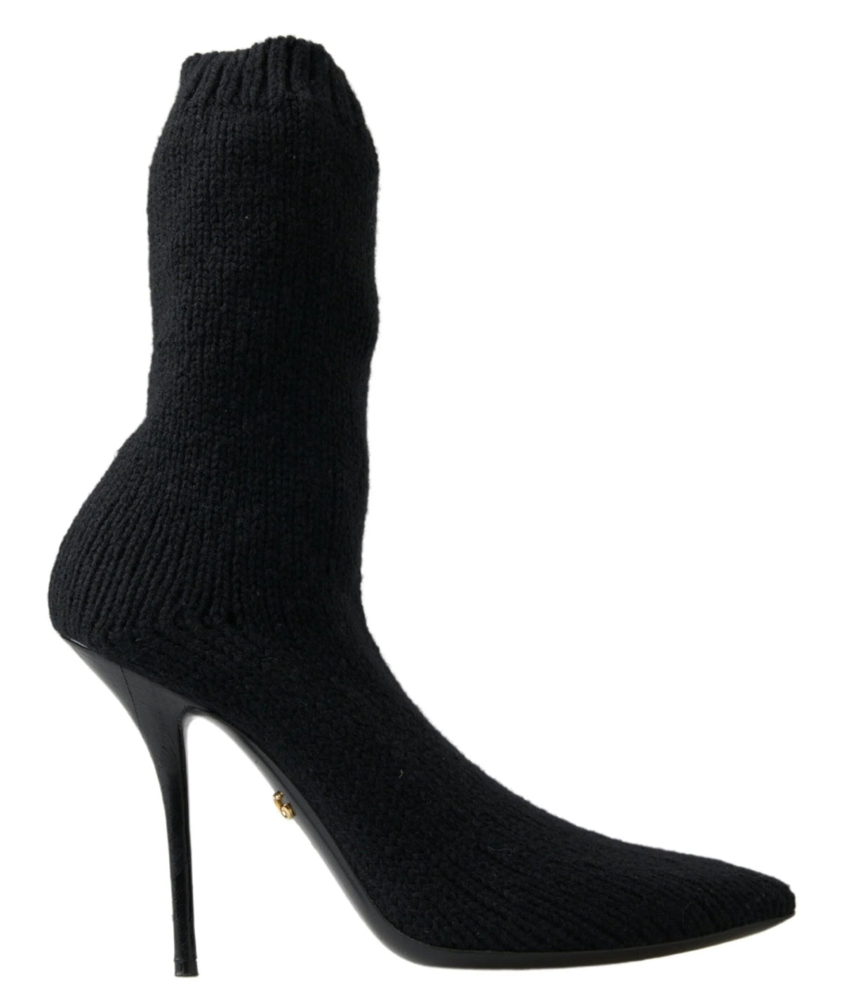 Dolce & Gabbana Black Stiletto Heel Mid Calf Women Boot Shoes - EU39/US8.5