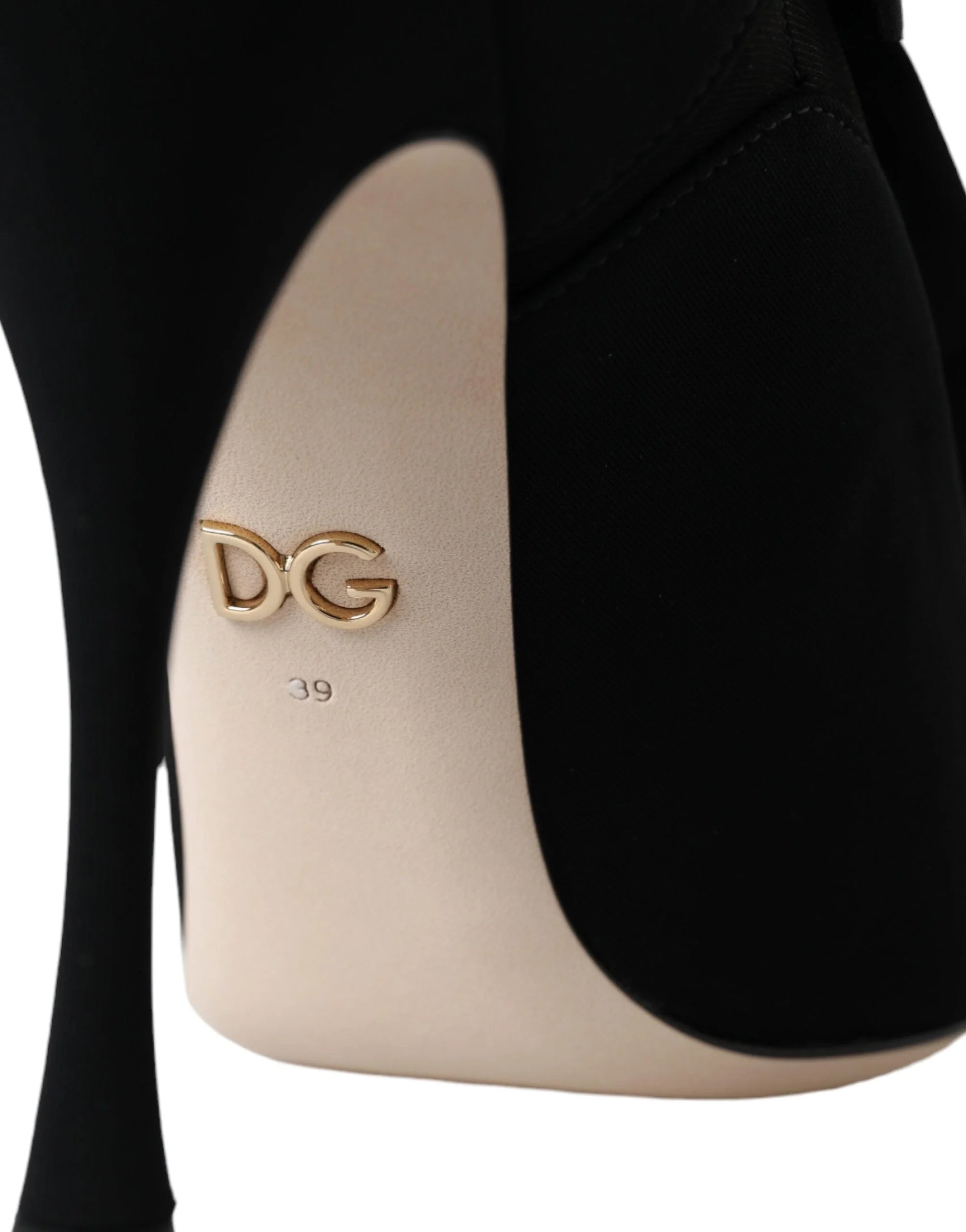 Dolce & Gabbana must Stiletto Kannad Keskmise Varrega Saapad