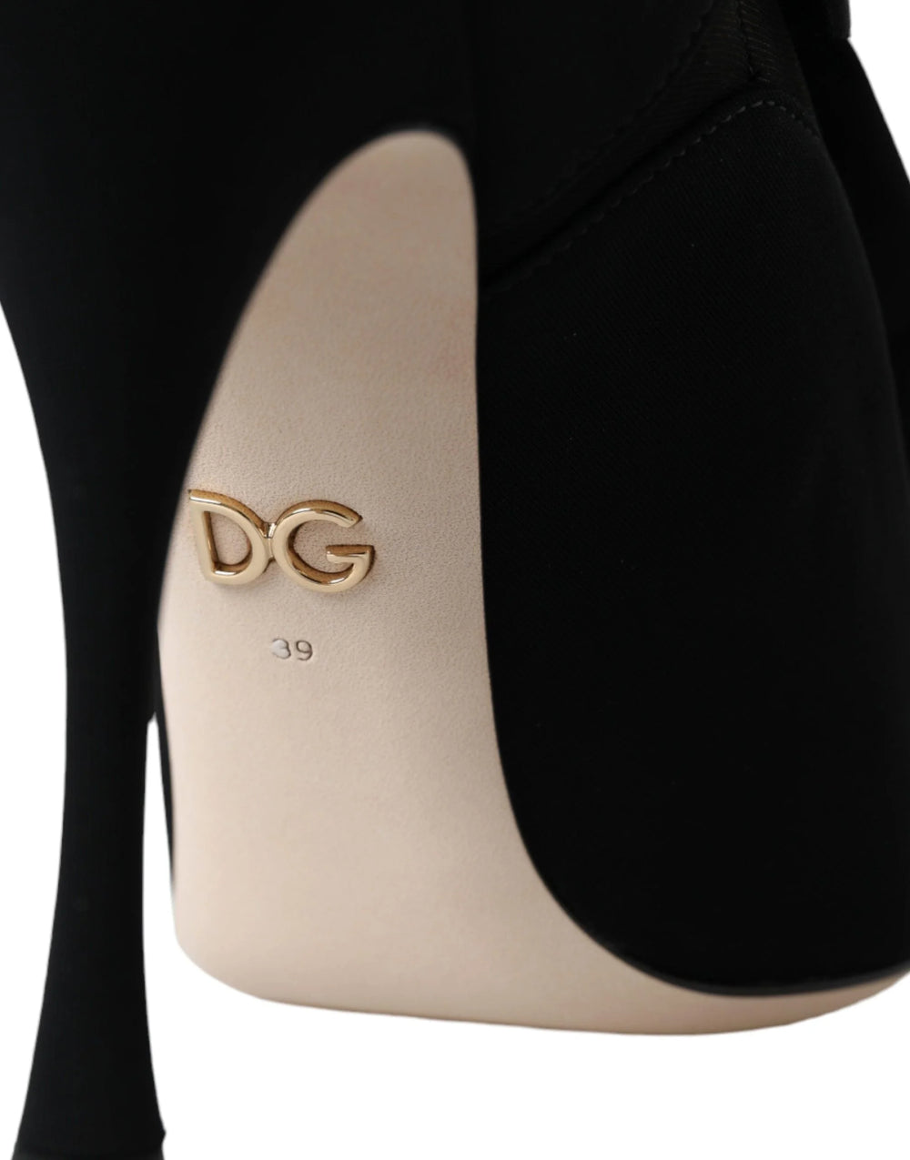 Dolce & Gabbana must Stiletto Kannad Keskmise Varrega Saapad
