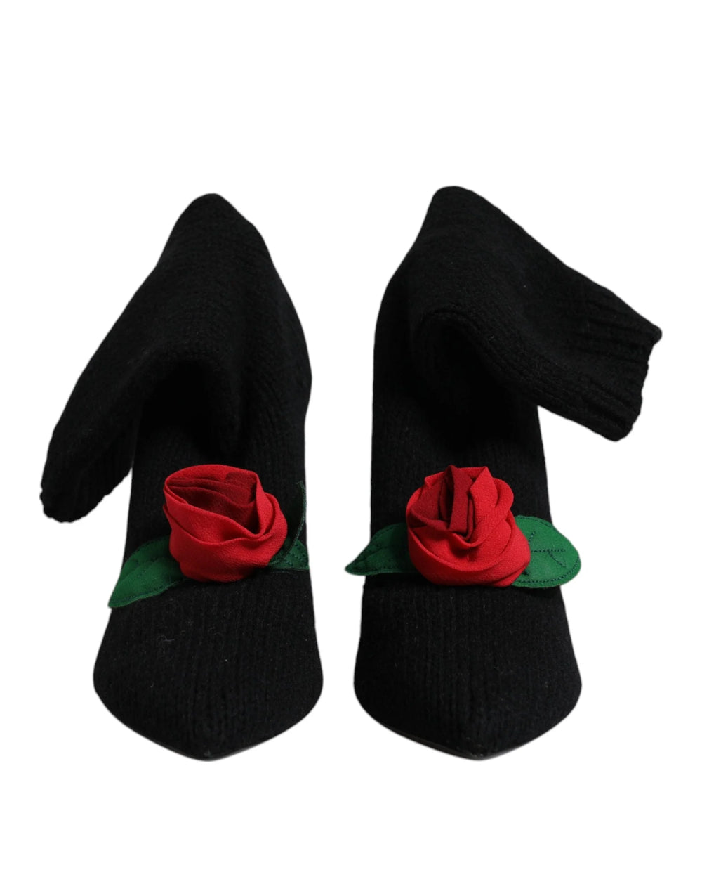 Dolce & Gabbana Black Stiletto Heels Mid Calf Boots Shoes - Boots