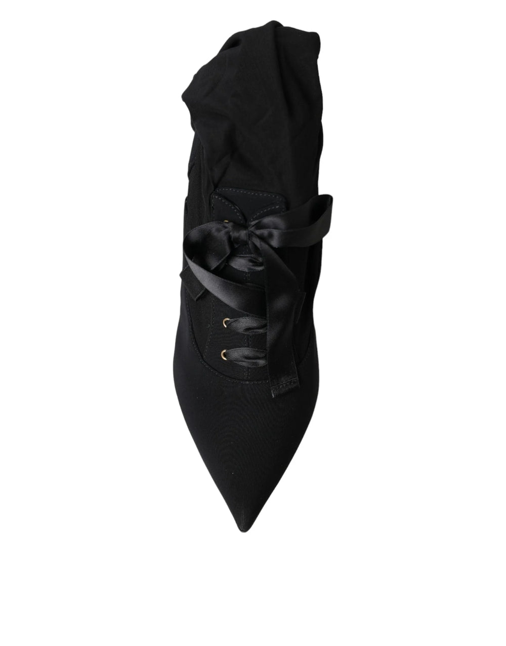 Dolce & Gabbana Black Stiletto Heels Mid Calf Boots Shoes - Boots