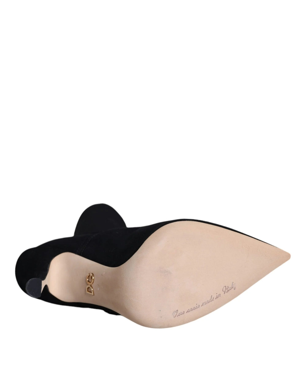 Dolce & Gabbana Black Stiletto Heels Mid Calf Boots Shoes - Boots