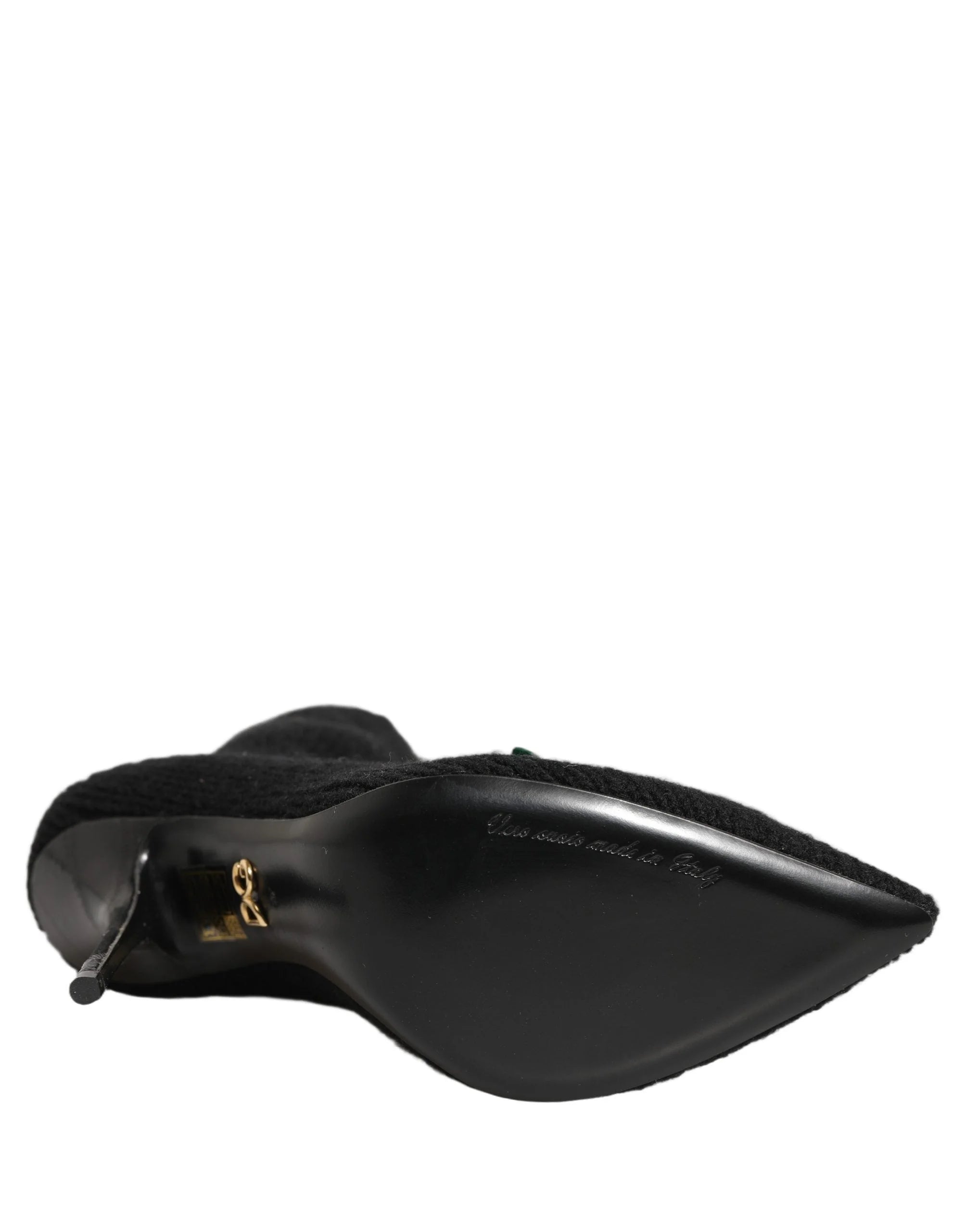 Dolce & Gabbana mustad stilettokontsadega keskelpõlve saapad - EU37/US6.5