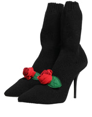 Dolce & Gabbana mustrid stillettokandjad keskmise varrega saapad