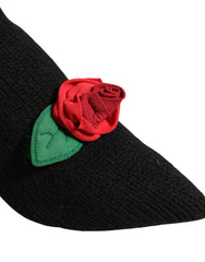 Dolce & Gabbana mustad stilettokontsadega keskelpõlve saapad - EU37/US6.5