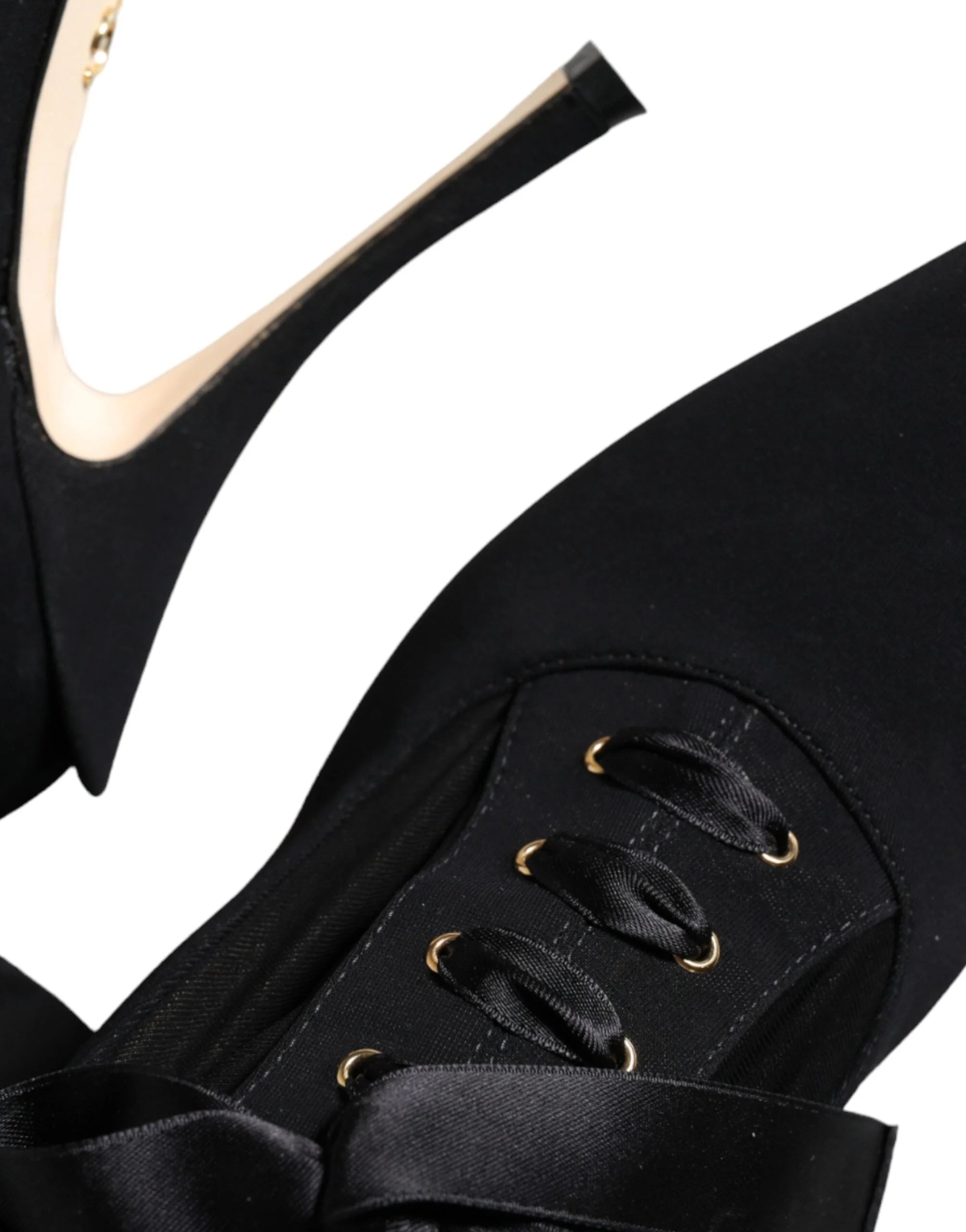 Dolce & Gabbana Black Stiletto Heels Mid Calf Boots Shoes - EU38.5/US8 - Boots