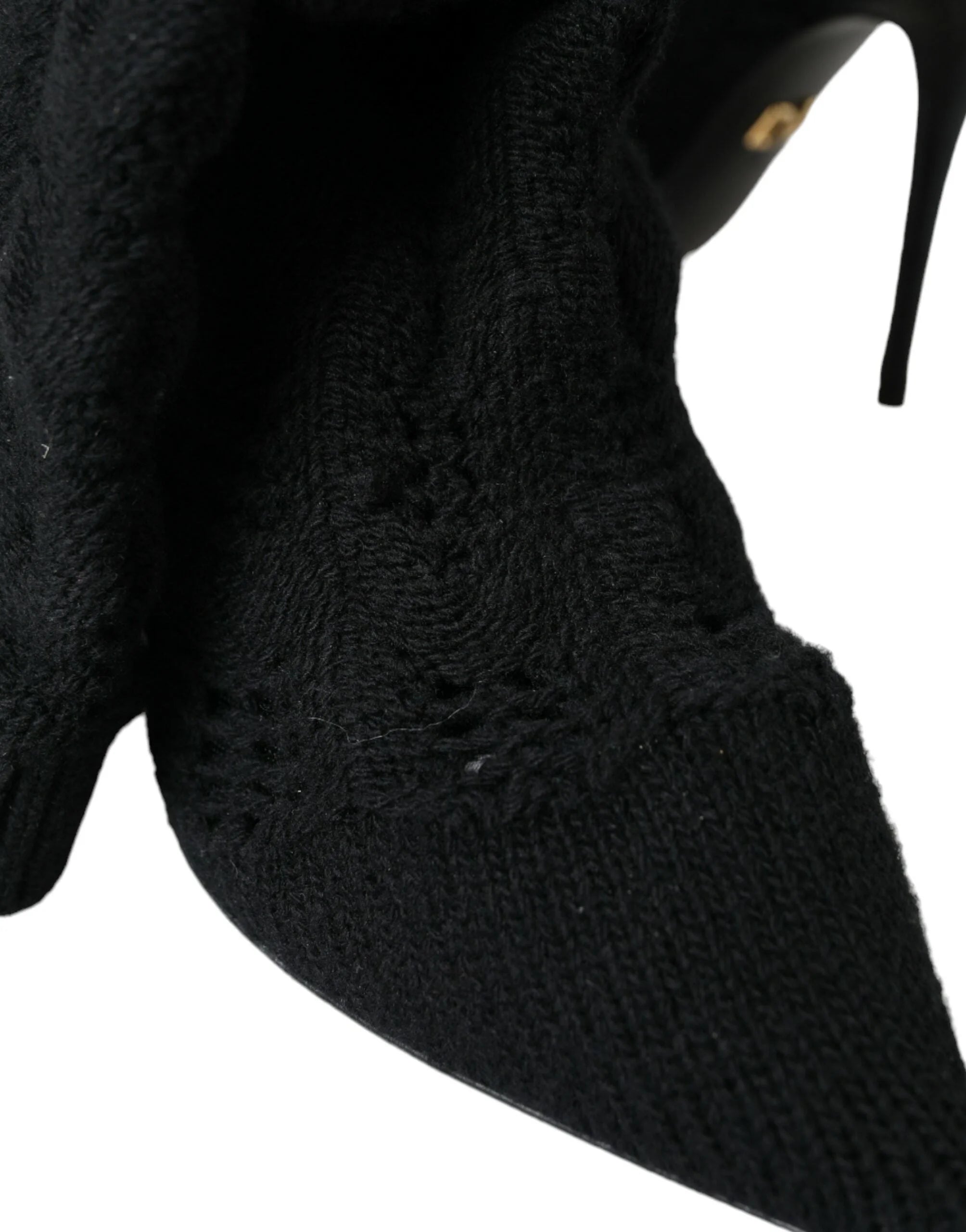 Dolce & Gabbana Black Stiletto Heels Mid Calf Boots Shoes - EU39/US8.5 - Boots