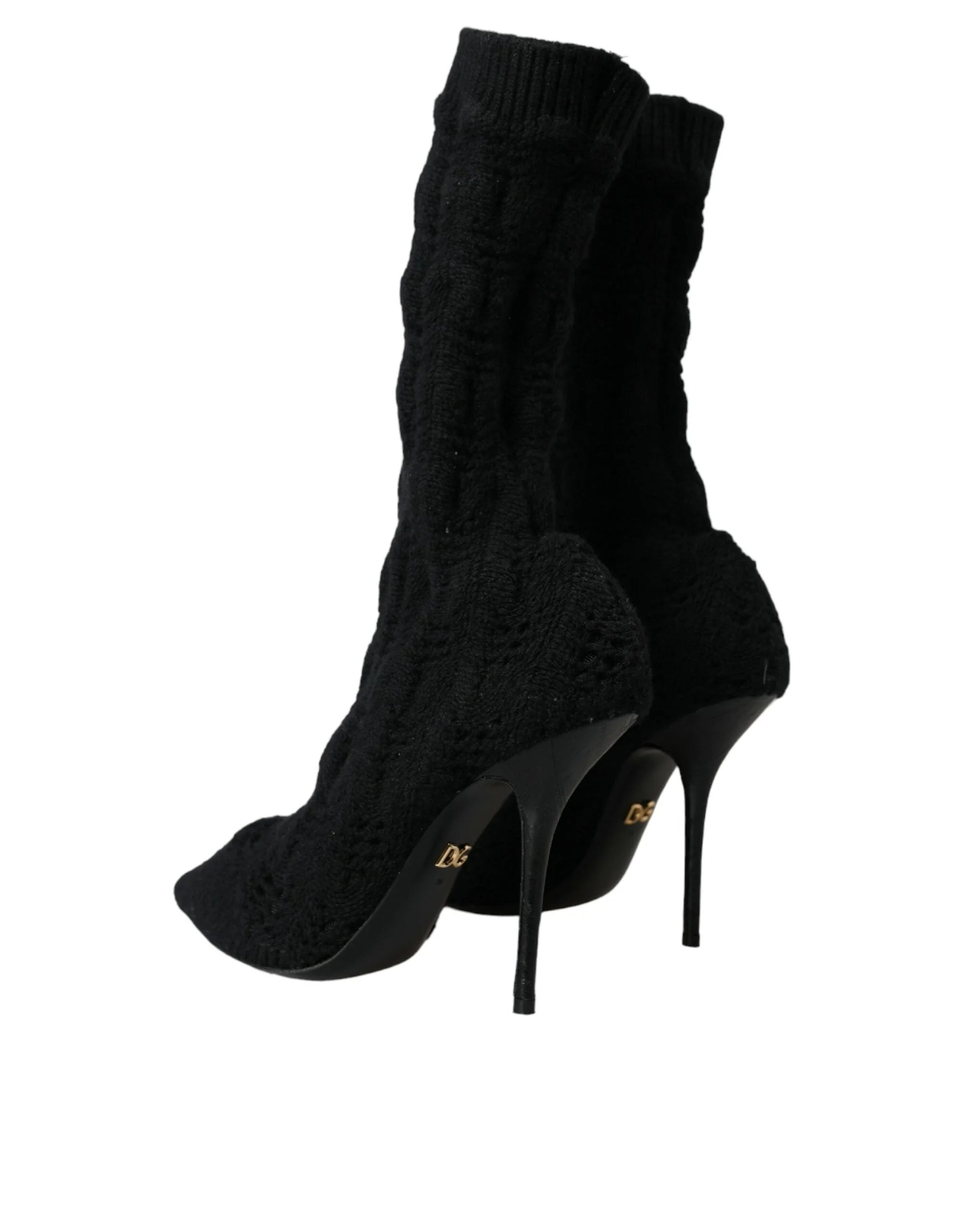 Dolce & Gabbana Black Stiletto Heels Mid Calf Boots Shoes - EU39/US8.5 - Boots