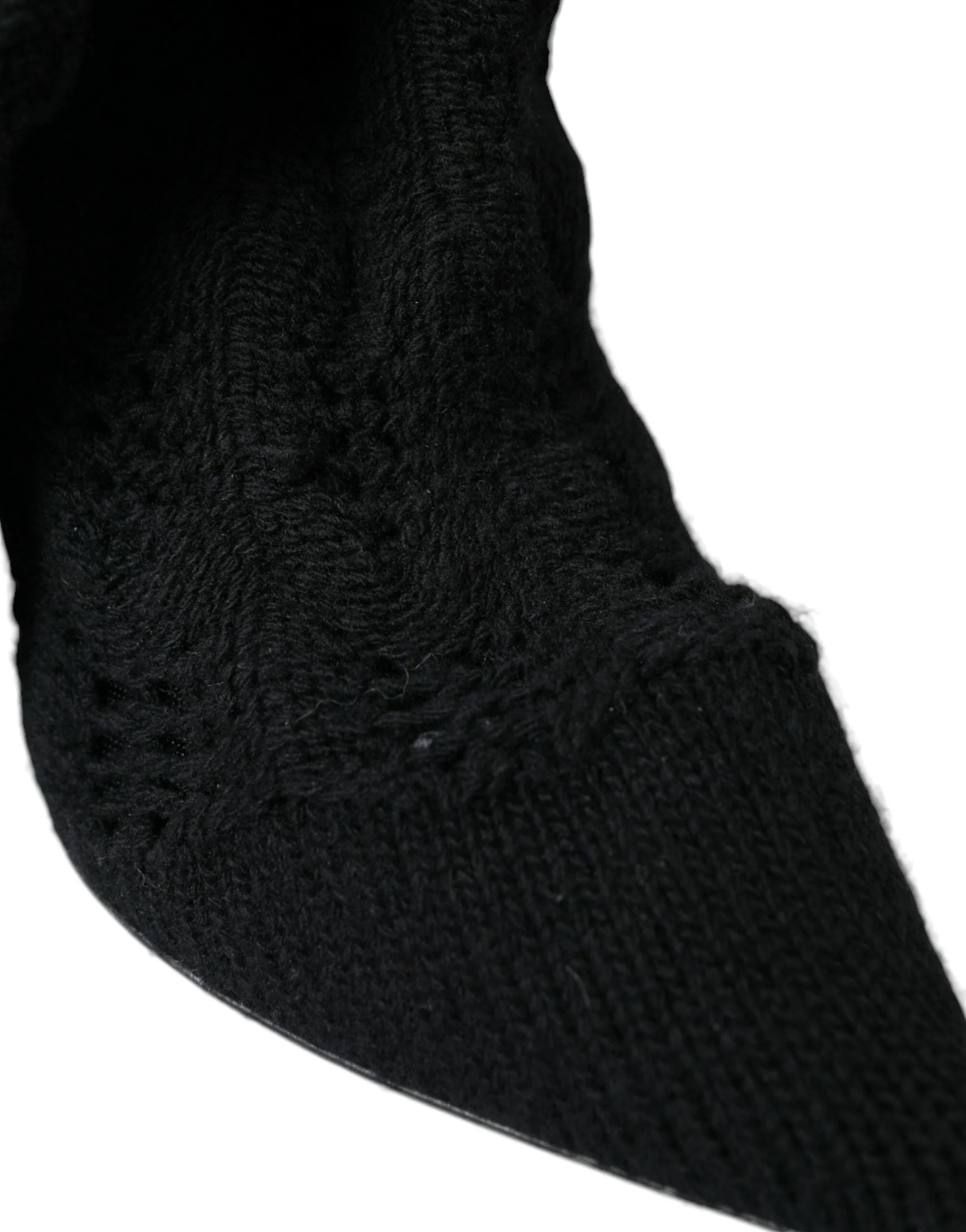 Dolce & Gabbana Black Stiletto Heels Mid Calf Boots Shoes - EU39/US8.5 - Boots