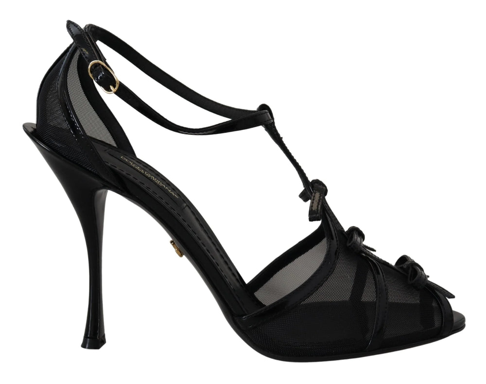 Dolce & Gabbana Black Stiletto High Heels Sandals Shoes - EU38/US7.5 - Sandals