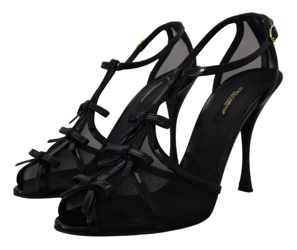 Dolce & Gabbana Black Stiletto High Heels Sandals Shoes - EU38/US7.5 - Sandals