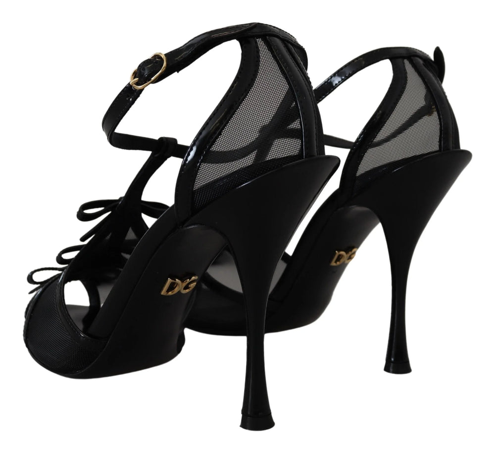 Dolce & Gabbana Black Stiletto High Heels Sandals Shoes - EU38/US7.5 - Sandals