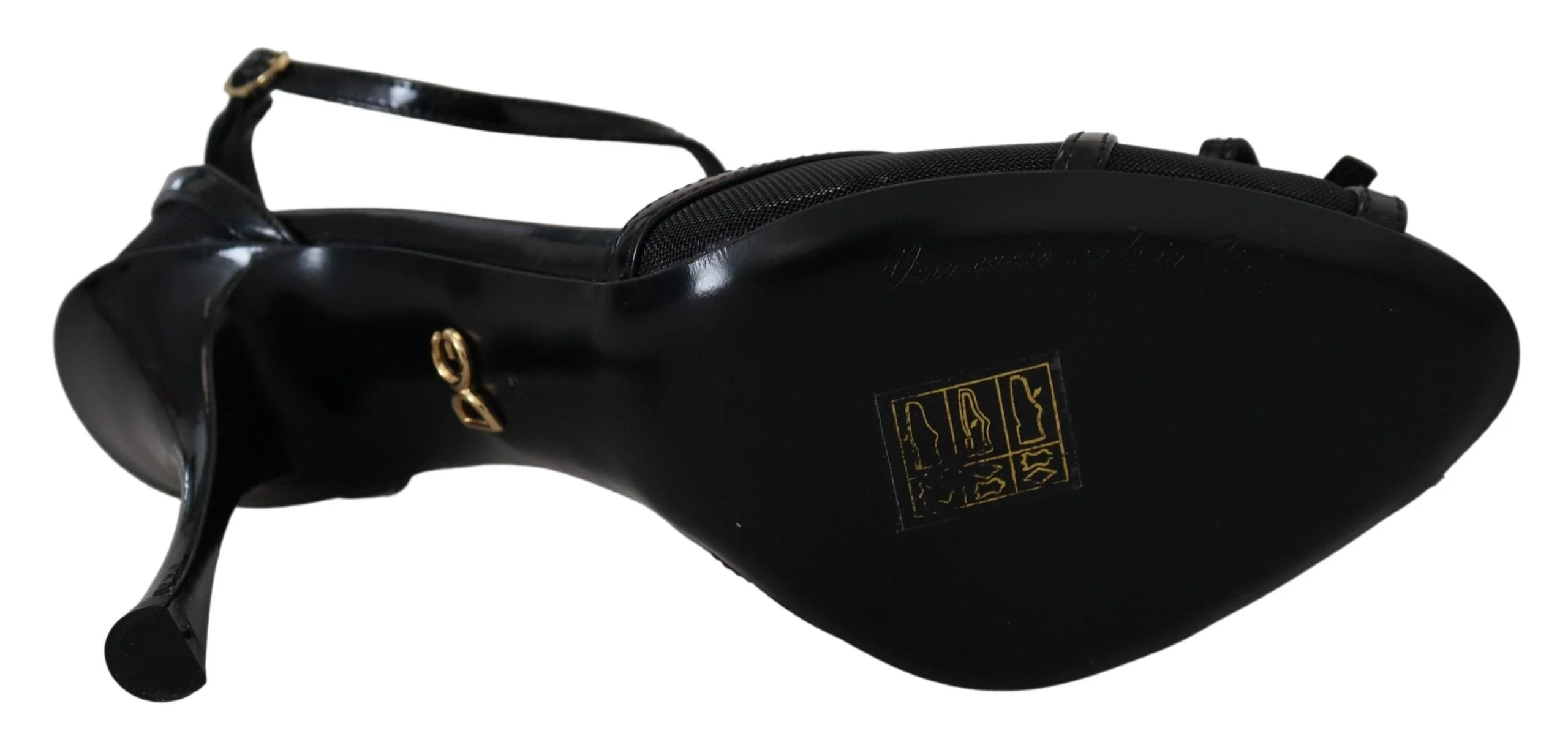 Dolce & Gabbana Black Stiletto High Heels Sandals Shoes - EU38/US7.5 - Sandals