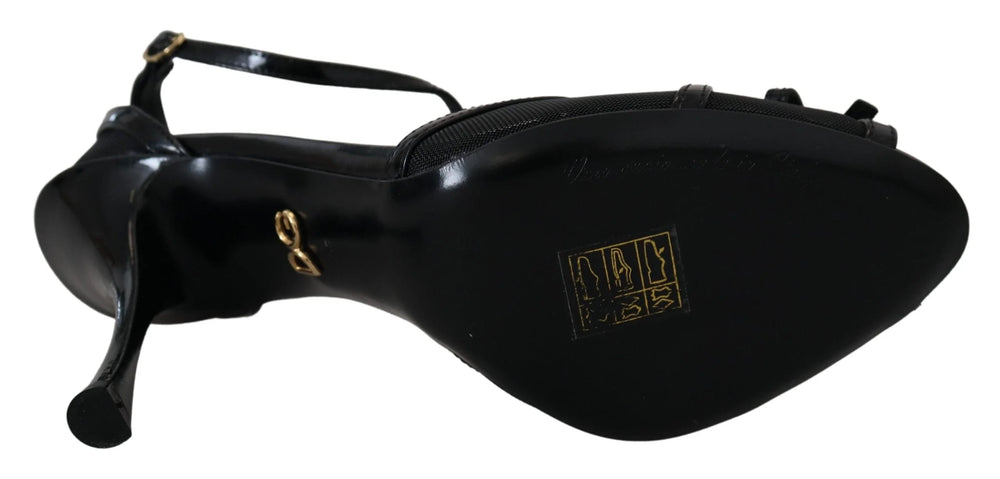 Dolce & Gabbana Black Stiletto High Heels Sandals Shoes - EU38/US7.5 - Sandals