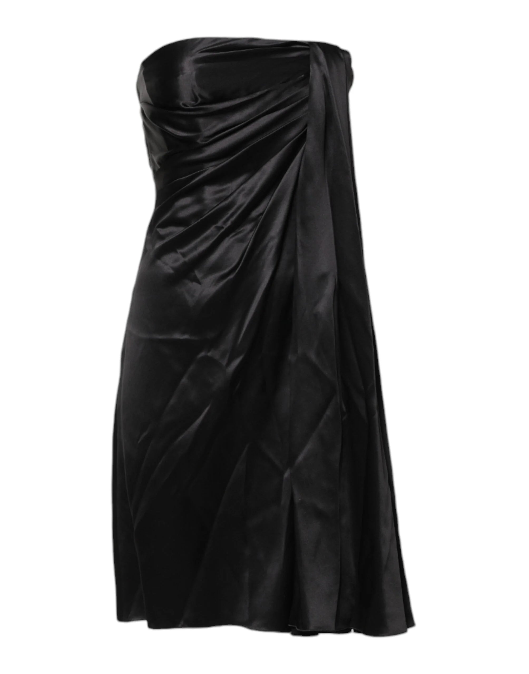 Dolce & Gabbana Black Strapless Sheath A-line Mini Dress - IT38 | XS
