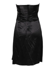 Dolce & Gabbana Black Strapless Sheath A-line Mini Dress - IT38 | XS