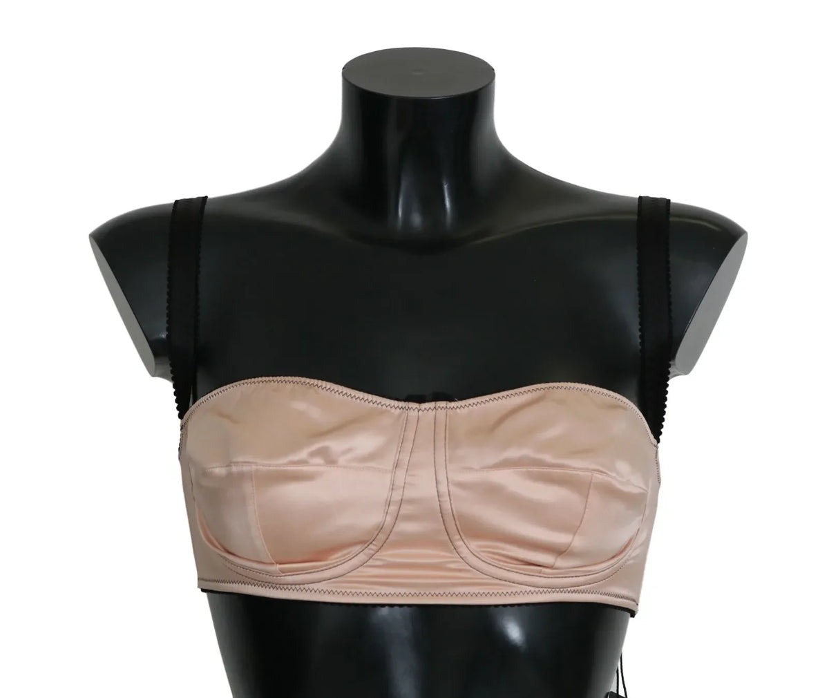 Dolce & Gabbana Black Straps Pink Balconcino Bra - IT40|S - Bras