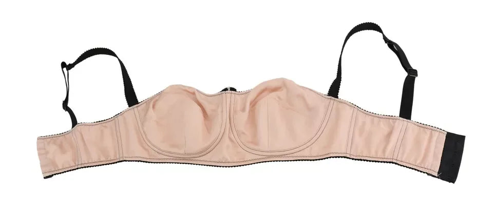 Dolce & Gabbana Black Straps Pink Balconcino Bra - IT40|S - Bras