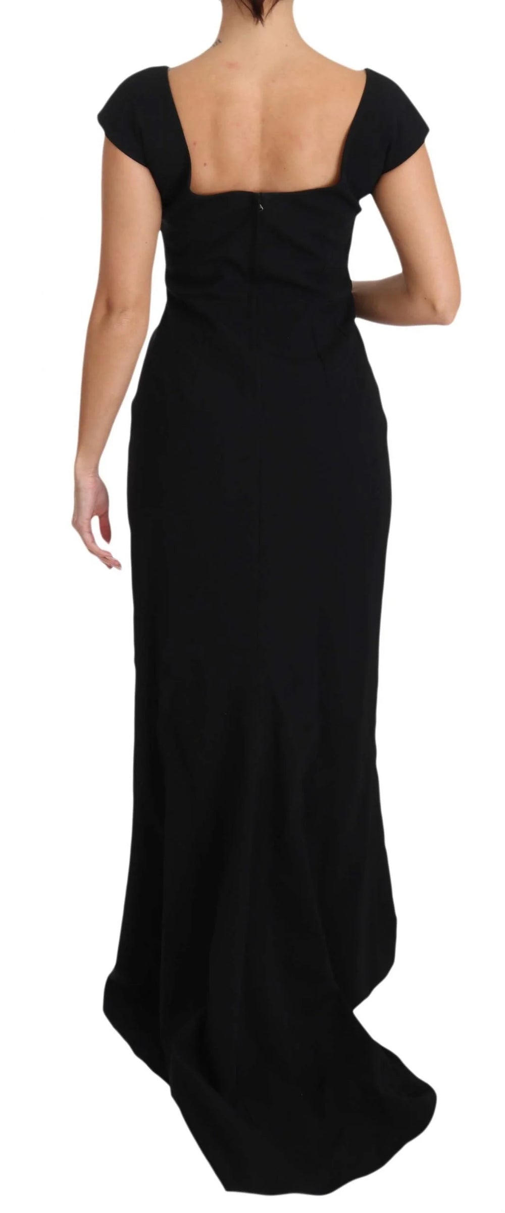 Dolce & Gabbana Black Stretch Fit Flare Gown Maxi - IT36 | XS - Dresses