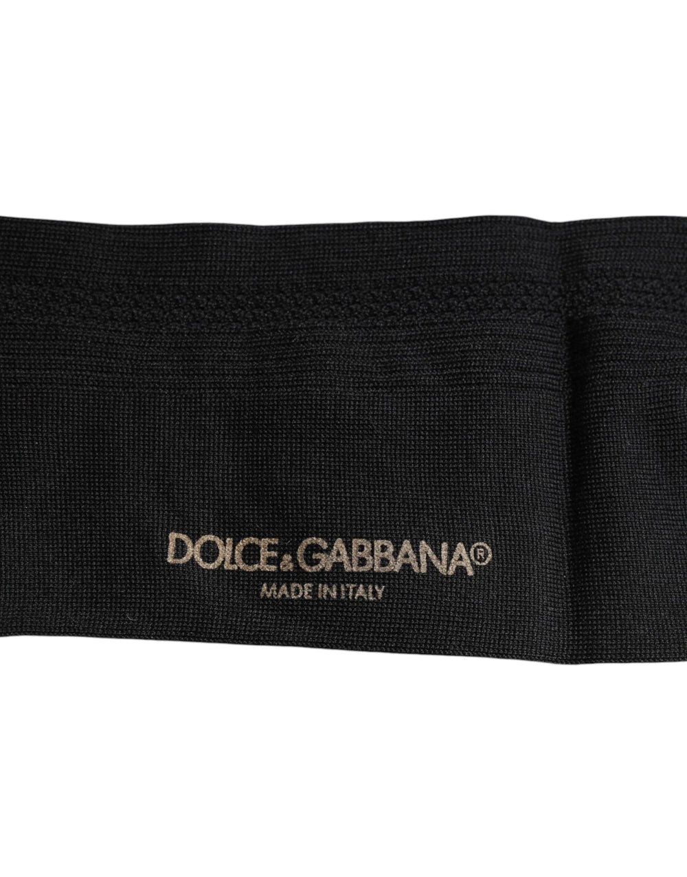 Dolce & Gabbana Black Stretch Logo Mid Calf Men Socks - L - Crew Socks