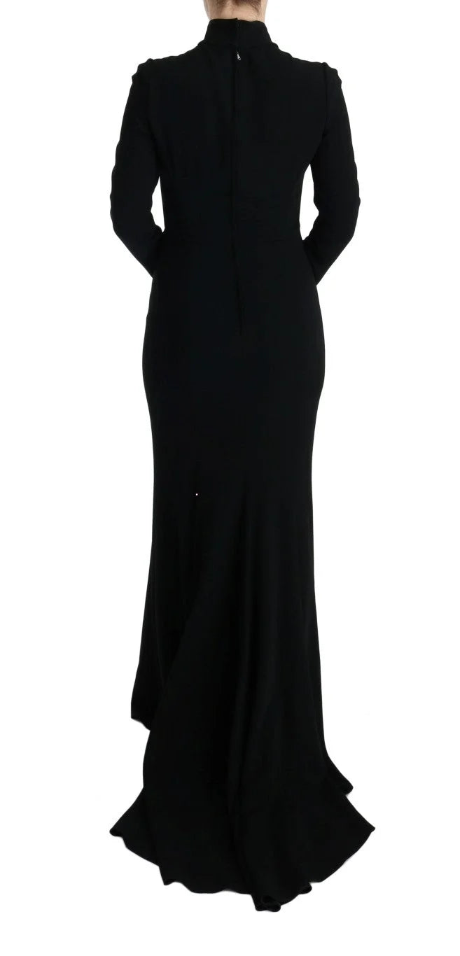 Dolce & Gabbana Black Stretch Long Gown Sheath Dress - IT44|L - Dresses