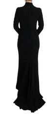 Dolce & Gabbana Black Stretch Long Gown Sheath Dress - IT44|L - Dresses