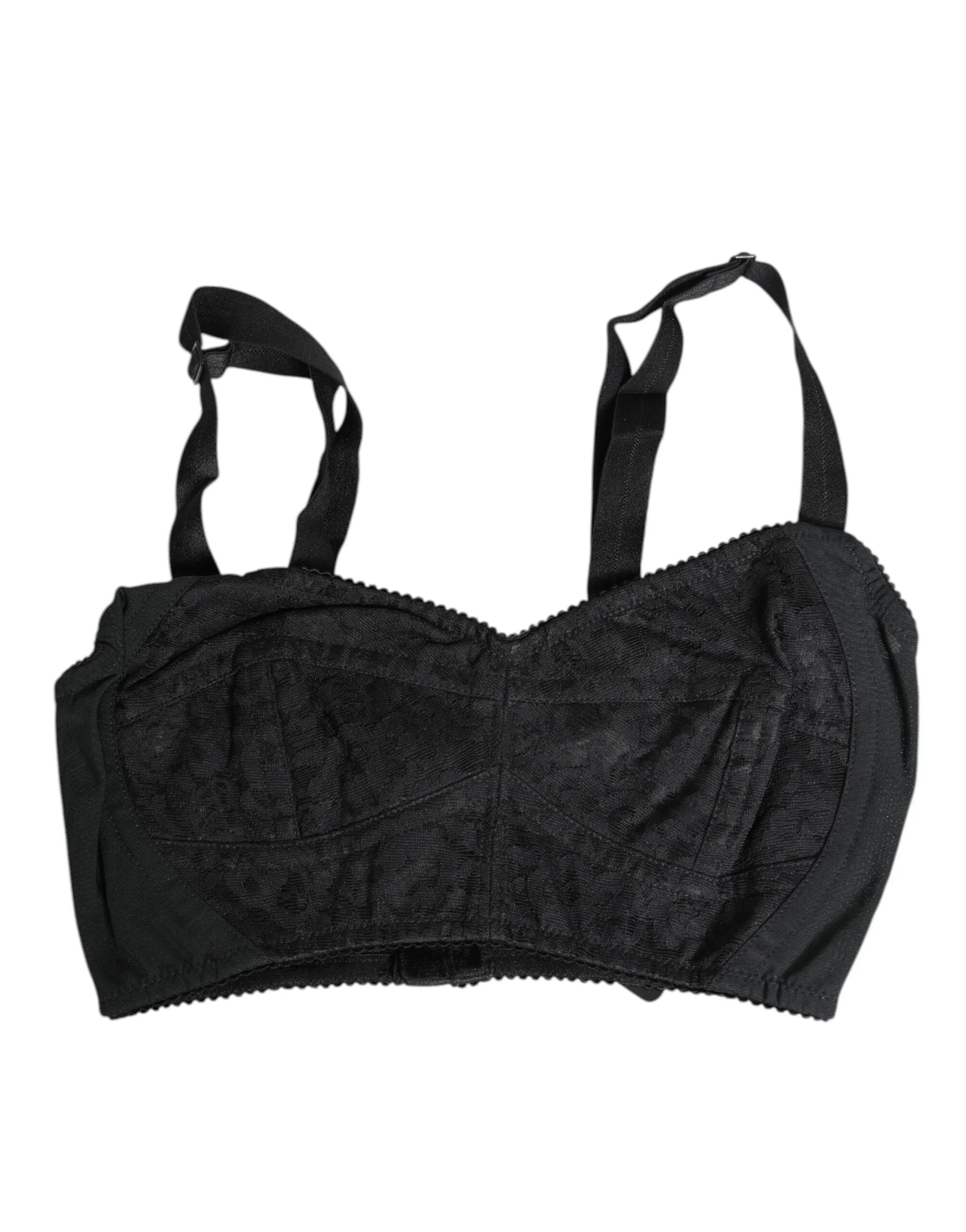 Dolce & Gabbana Black Stretch Nylon Bustier Bra Underwear - IT36 | XS - Bras