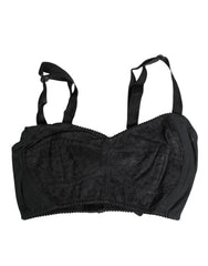 Dolce & Gabbana Black Stretch Nylon Bustier Bra Underwear - IT36 | XS - Bras