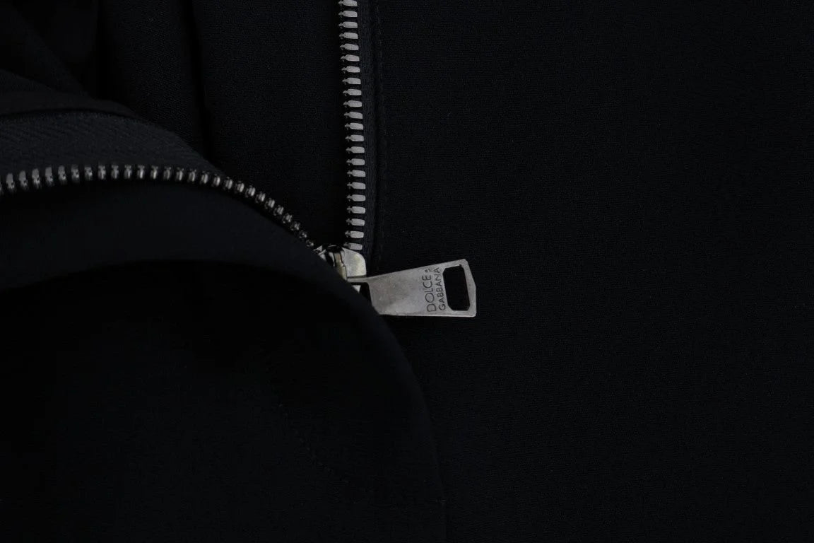 Dolce & Gabbana Black Stretch Pink Stripes Capri Pants - IT36 | XS - Trousers